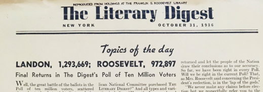 Literary Digest poll results